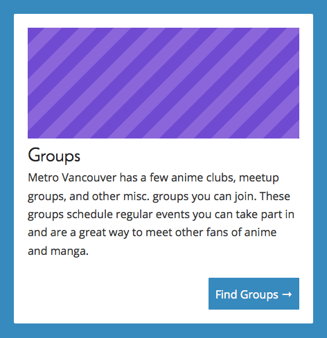 Screenshot of the groups title on the homepage